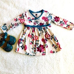 Tea collection long sleeve wrap dress